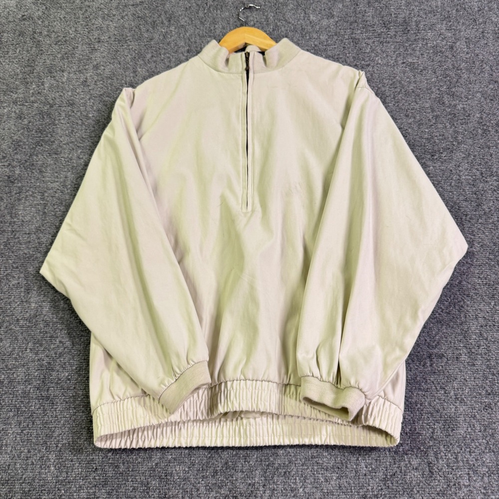 VTG Sunice Golf 1/4 Zip Pullover jacket Mens XL Beige 90s cream Off White